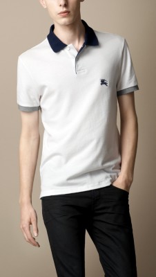 Contrast Collar Polo Shirt