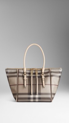 Small Smoked Check Tote Bag