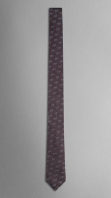 Geometric Silk Skinny Tie