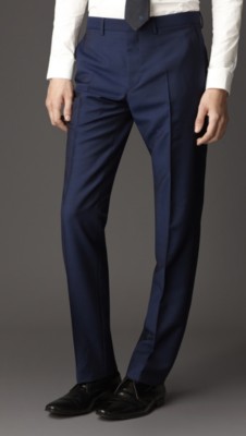 Modern Fit Wool Mohair Trousers
