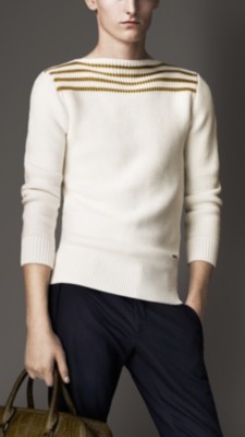 Striped Boat Neck Sweater