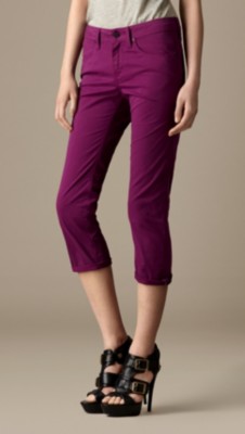 Buckingham Blue Skinny Fit Capri Jeans