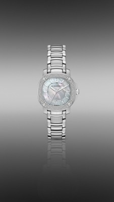 Orologio in acciaio inossidabile da 34 mm e lunetta con diamanti
