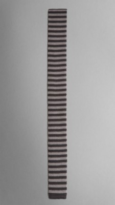 Striped Knitted Silk Tie