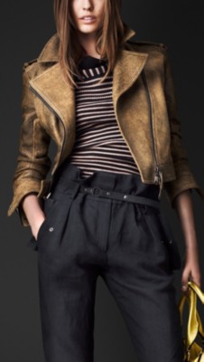 Cracked Leather Biker Jacket