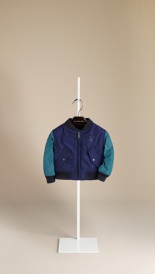 Contrast Sleeve Bomber Jacket