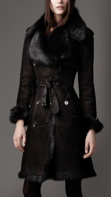 Shearling Trench Coat
