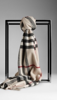 Check Cashmere Scarf