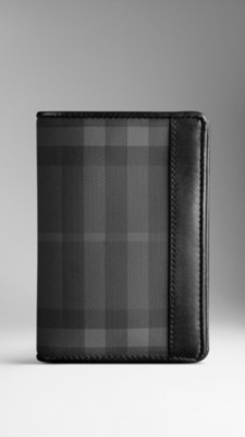 Charcoal Check Passport Holder