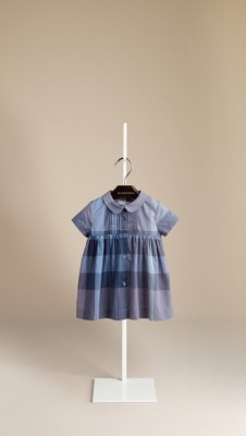 Check Pleat Front Dress