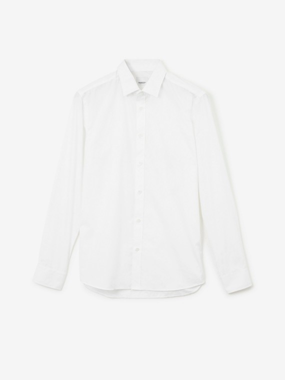Elegantes Baumwollhemd (Weiß)