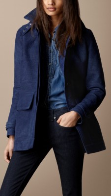 Oversize Pocket Bonded Lambskin Coat