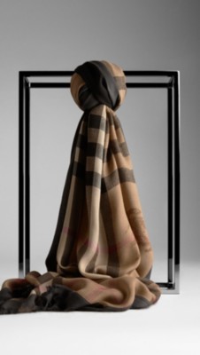 Haymarket Check Border Scarf
