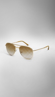 Spark Foldable Aviator Sunglasses with Check Lenses