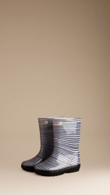 Striped Rain Boots