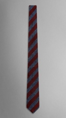 Striped Textured Silk Jacquard Tie