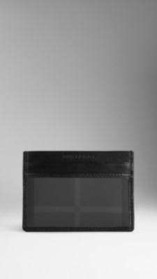 Charcoal Check Card Case