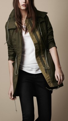 Cotton Blend drawcord Parka