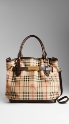 Medium Haymarket Check Tote Bag