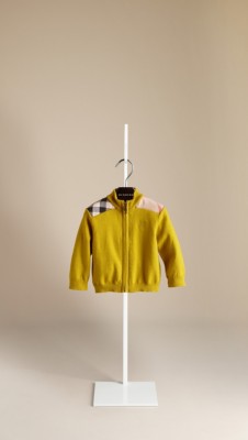 Check Panel Cotton Cardigan