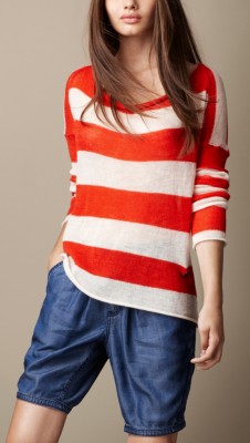 Striped Scoop Neck Sweater