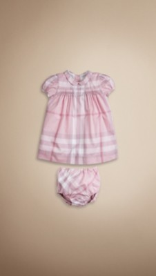 Check Pintuck Dress