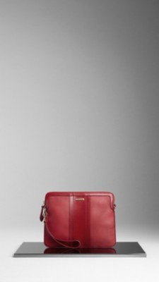 London Leather Crossbody iPad Case