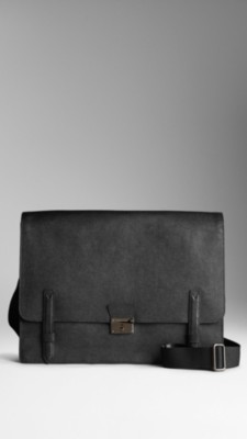 Large London Leather Messenger Bag