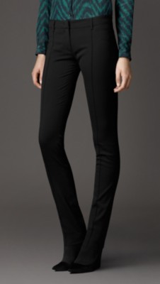 Wool Blend Pencil Trousers
