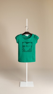Heart Graphic Puff Sleeve Cotton T-Shirt