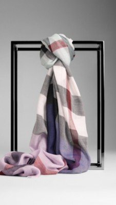 Check Colour Stripe Scarf