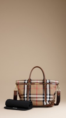 House Check Baby Changing Tote Bag