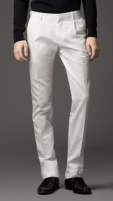 Modern Fit Cotton Trousers