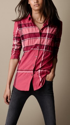 Check Cotton-Blend Shirt