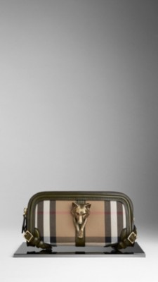 Country Animal Bridle House Check Clutch Bag