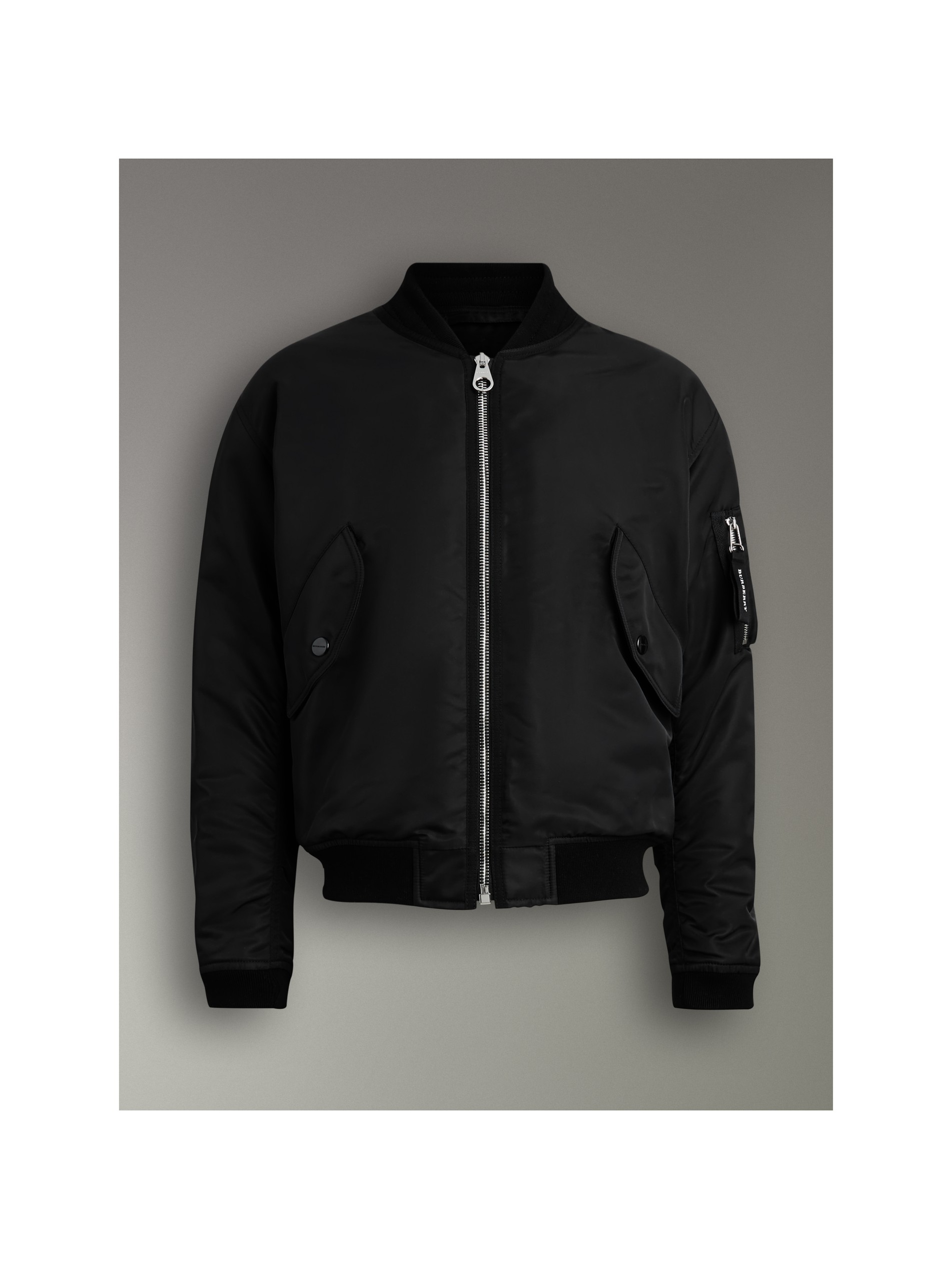 black nylon bomber jacket image31