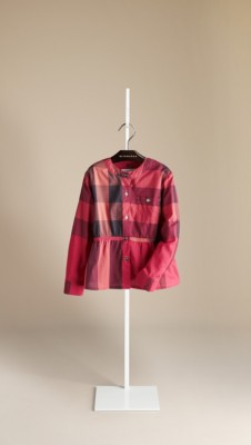 Check Gathered Shirt