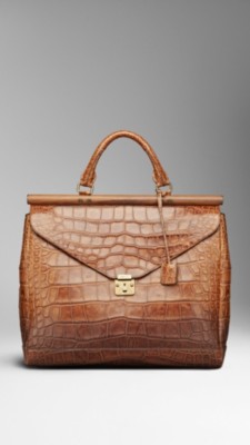 Medium Alligator Leather Briefcase