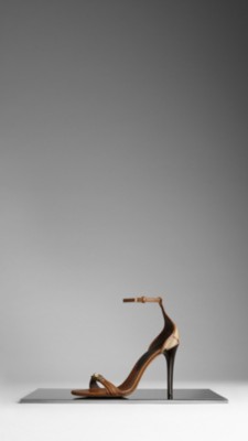 Haymarket Check Lock Detail Sandals
