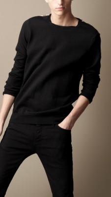 Check Detail Merino Wool Sweater