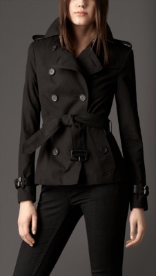Brogue Detail Gabardine Trench Jacket
