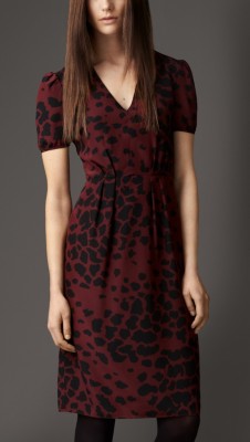Animal Print Silk Dress