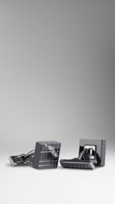 Check Engraved Cufflinks