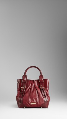 SMALL BRIDLE LEATHER BELTED TOTE BAG