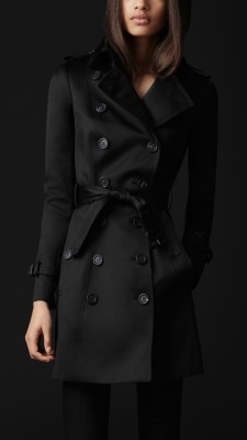 Cotton Sateen Trench Coat