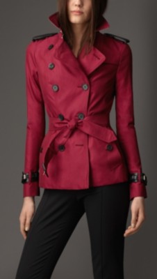 Brogue Detail Gabardine Trench Jacket