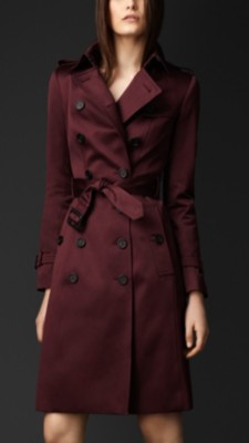 Cotton Sateen Trench Coat
