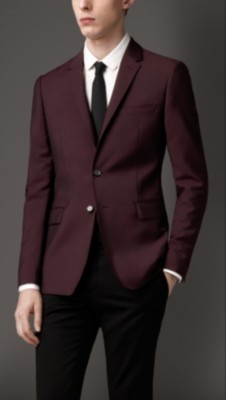 Slim Fit Wool Mohair Jacket