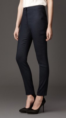 Wool Linen Tailored Trousers