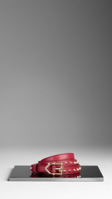 Studded London Leather Belt
